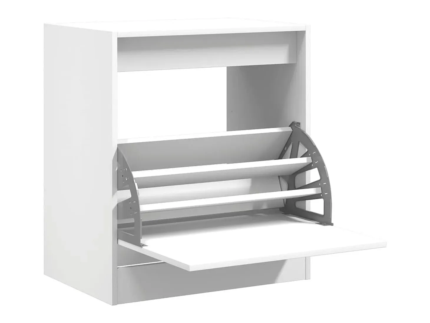 Zapatero blanco 60x42x69 cm madera contrachapada