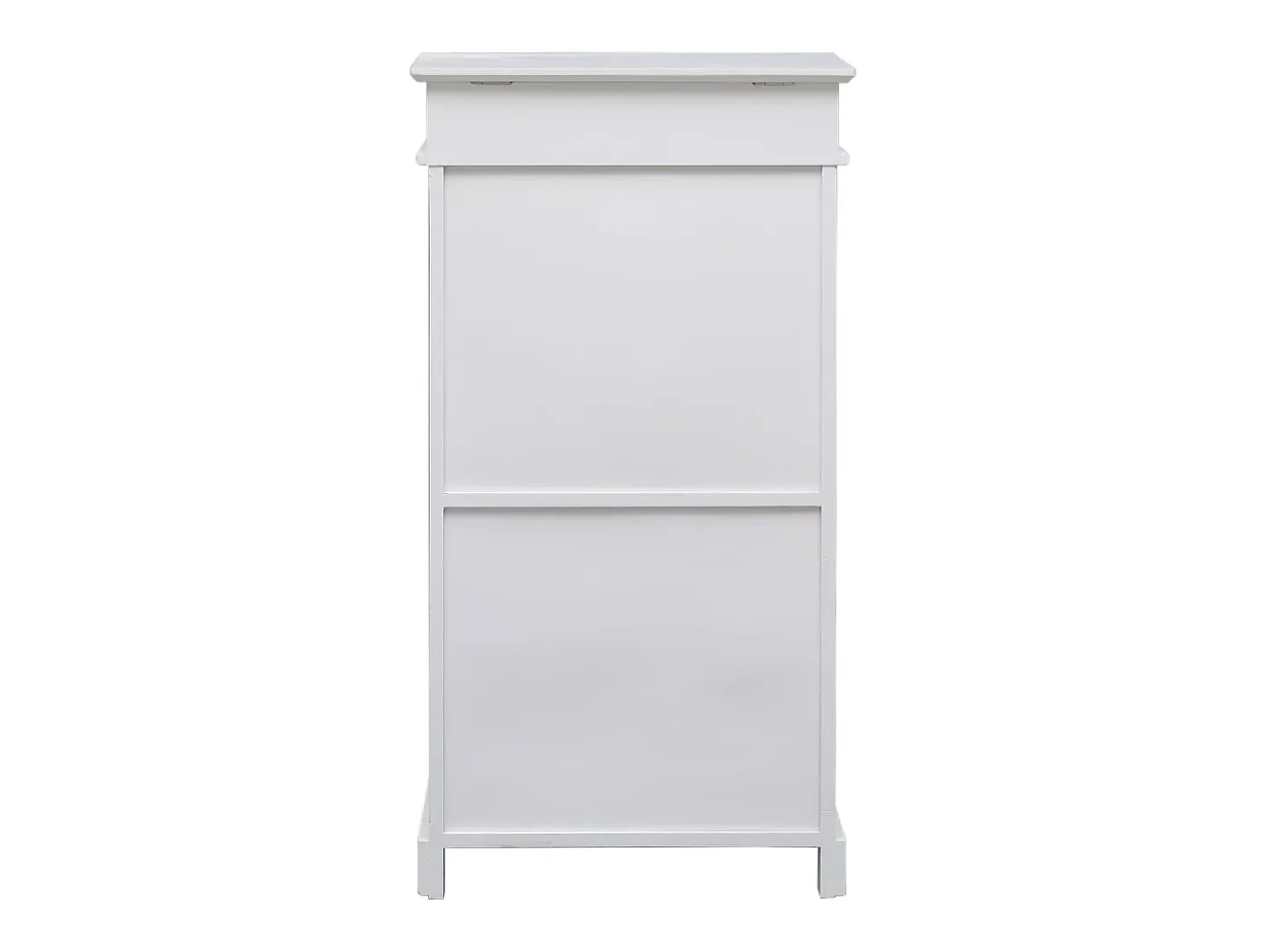 Zapatero blanco 50x28x98 cm madera de paulownia