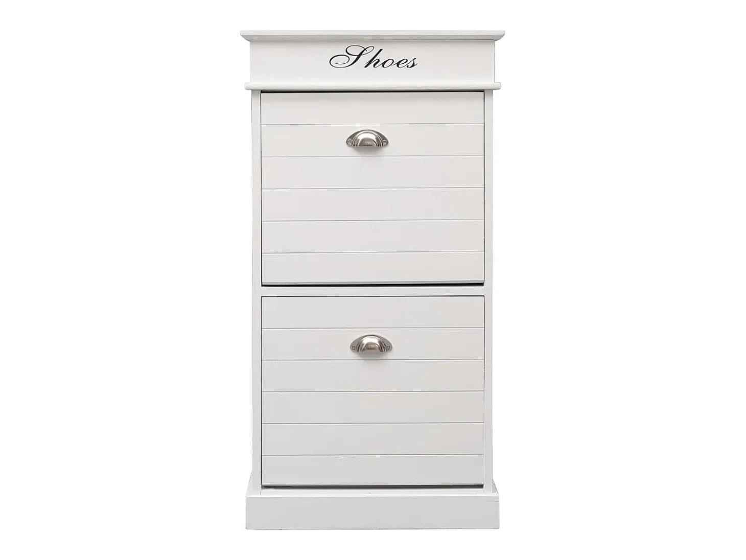 Zapatero blanco 50x28x98 cm madera de paulownia