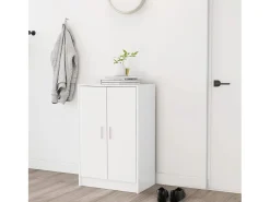 Zapatero blanco 60x35x92 cm Madera contrachapada