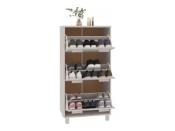 Zapatero Blanco 59,5x35x117 cm Madera de Pino