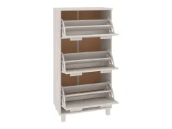 Zapatero Blanco 59,5x35x117 cm Madera de Pino