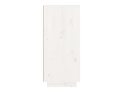 Zapatero blanco 60x35x80 cm Madera maciza de pino