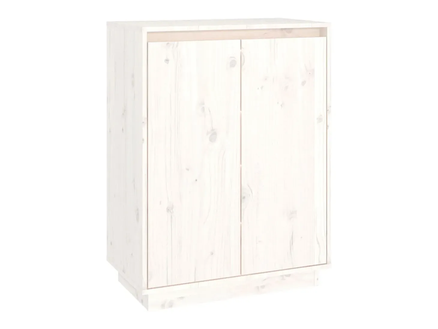 Zapatero blanco 60x35x80 cm Madera maciza de pino