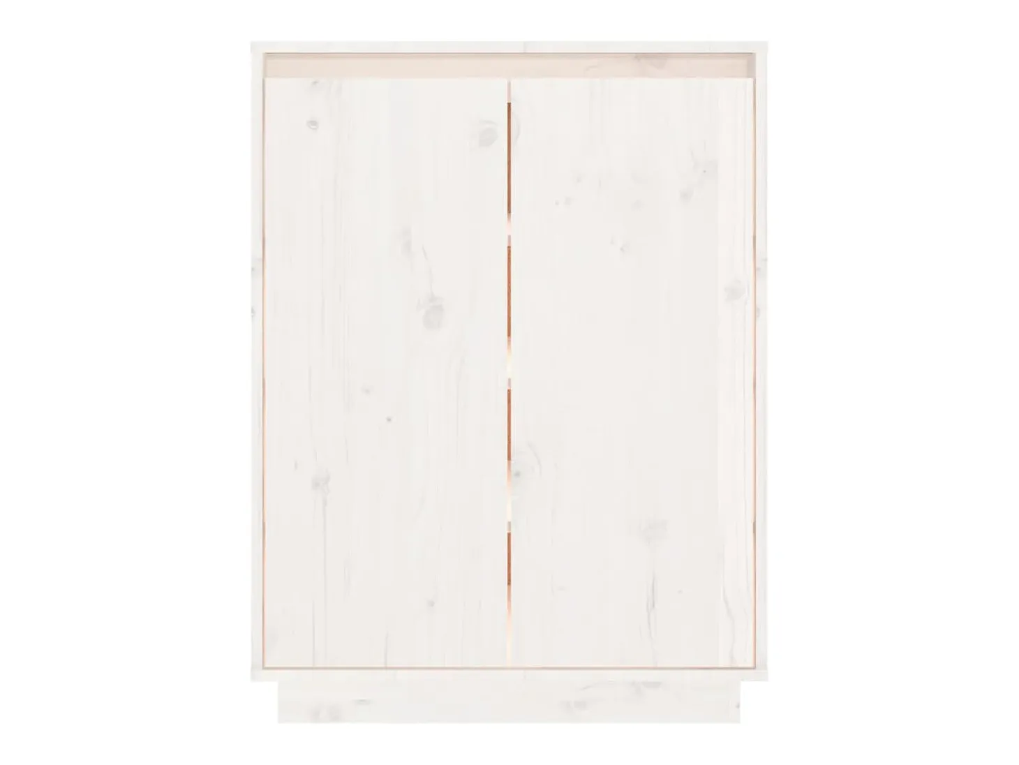 Zapatero blanco 60x35x80 cm Madera maciza de pino