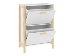 Zapatero blanco 57,5x33x80 cm Madera contrachapada