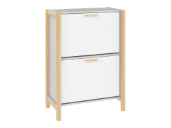 Zapatero blanco 57,5x33x80 cm Madera contrachapada