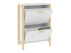 Zapatero blanco 57,5x33x80 cm Madera contrachapada