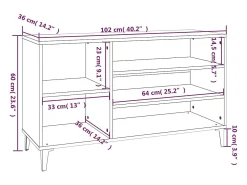 Zapatero blanco 102x36x60 cm Madera contrachapada