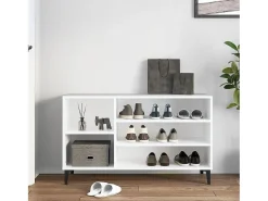 Zapatero blanco 102x36x60 cm Madera contrachapada