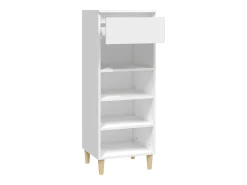 Zapatero blanco 40x36x105 cm Madera contrachapada
