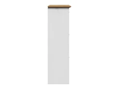 Zapatero blanco y marrón 80x35x118 cm