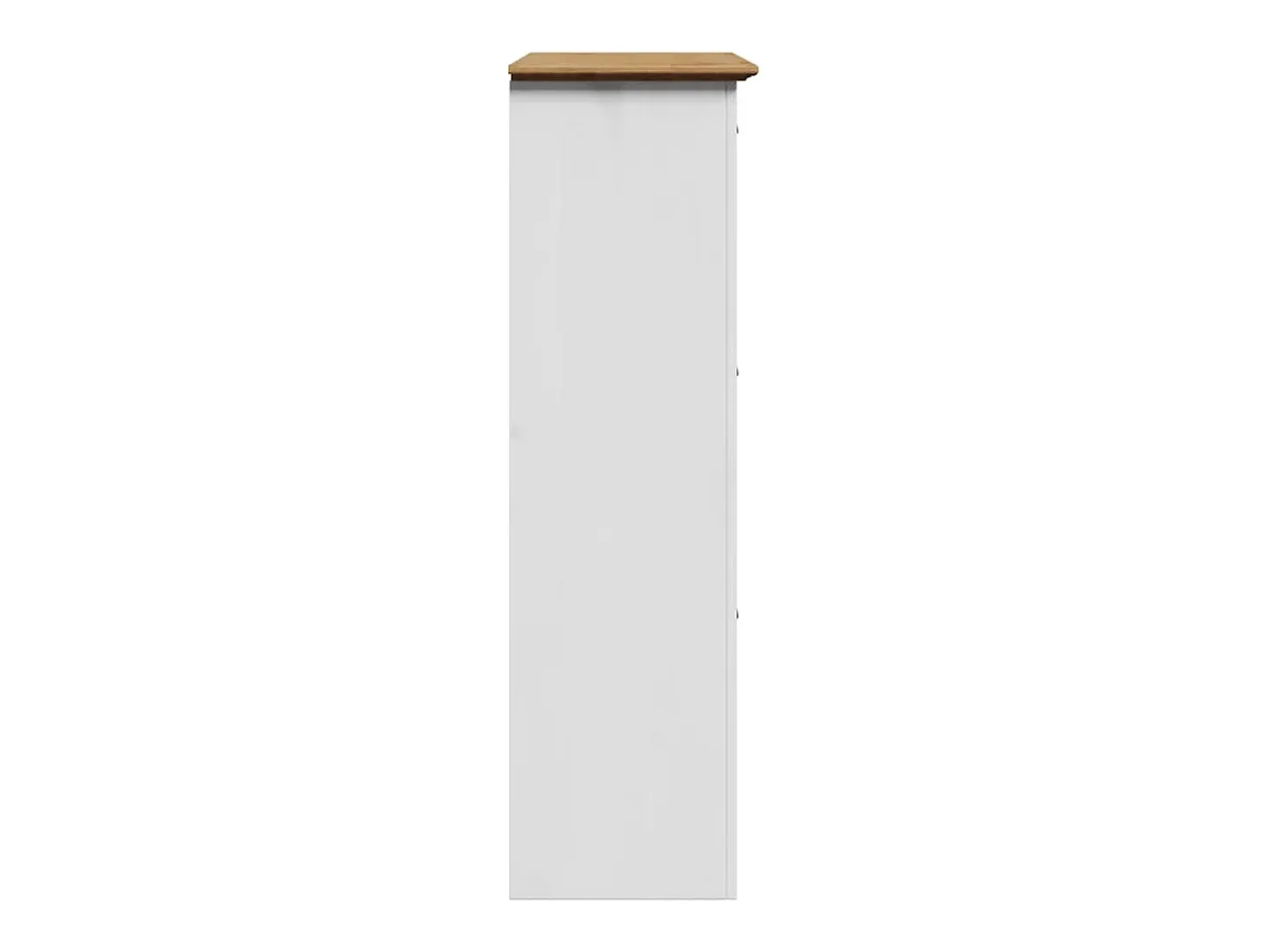Zapatero blanco y marrón 80x35x118 cm