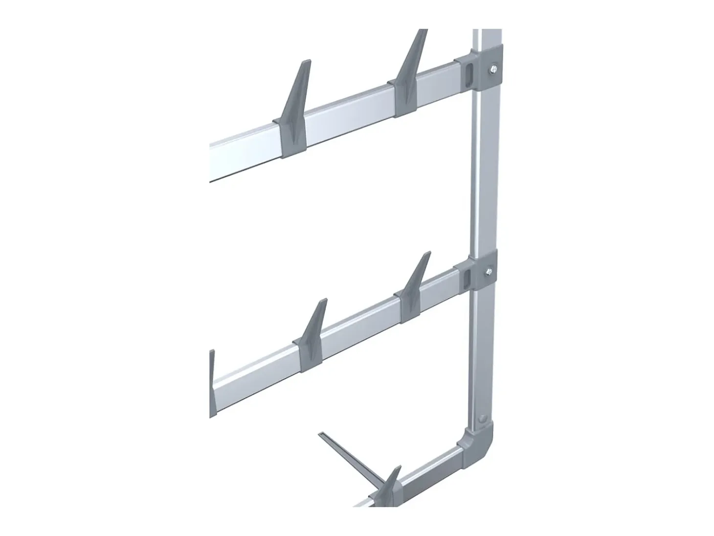 Zapatero colgante Plata 66x13x139 cm