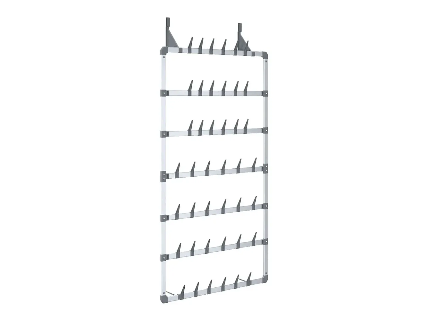 Zapatero colgante Plata 66x13x139 cm