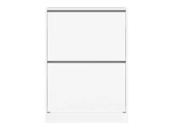 Zapatero con 2 cajones abatibles, blanco, 80x42x108 cm