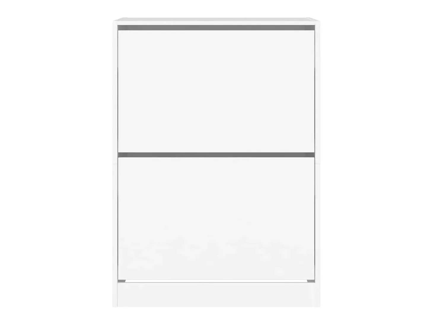 Zapatero con 2 cajones abatibles, blanco, 80x42x108 cm