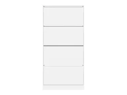 Zapatero con 4 cajones abatibles, blanco, 80 x 21 x 163,5 cm