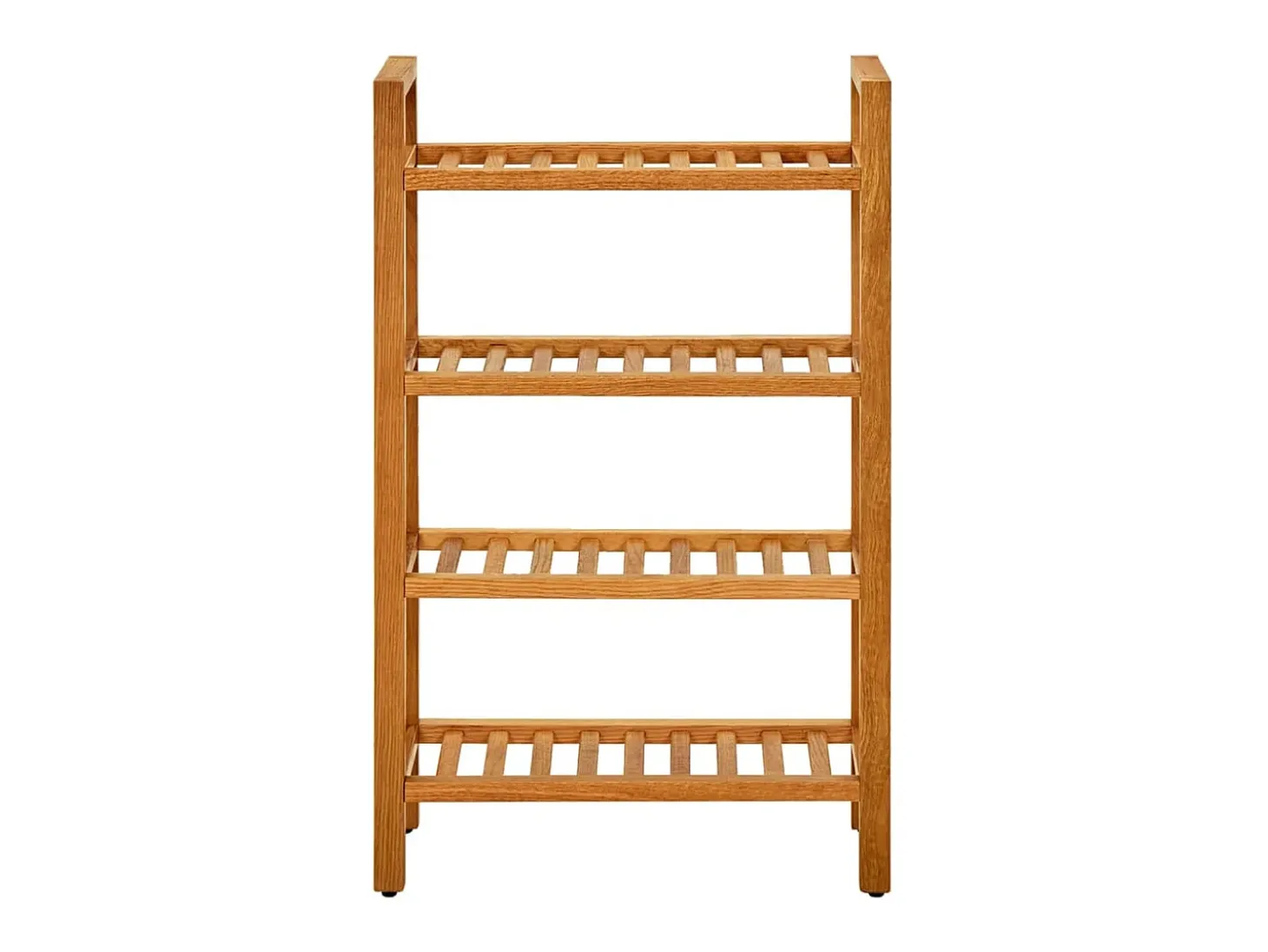 Zapatero con 4 estantes madera maciza de roble 50x27x80 cm ES203051