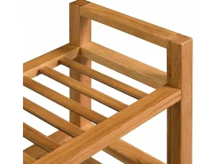 Zapatero con 3 estantes 100x27x60 cm Roble macizo