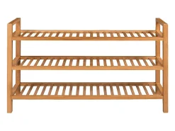Zapatero con 3 estantes 100x27x60 cm Roble macizo