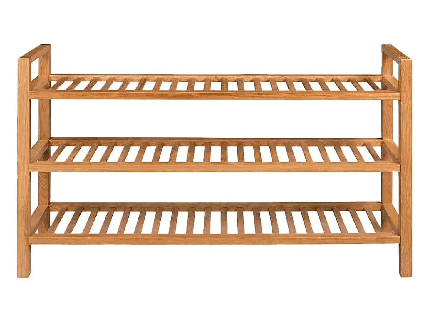 Zapatero con 3 estantes 100x27x60 cm Roble macizo