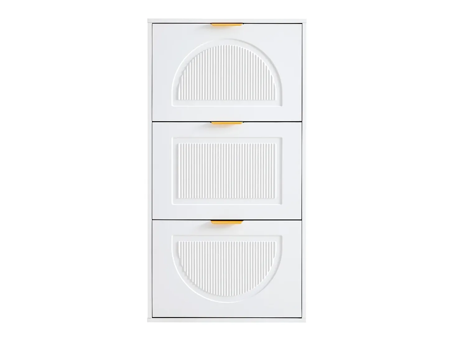 Zapatero con 3 puertas - Blanco 60 x 24 x 114 cm