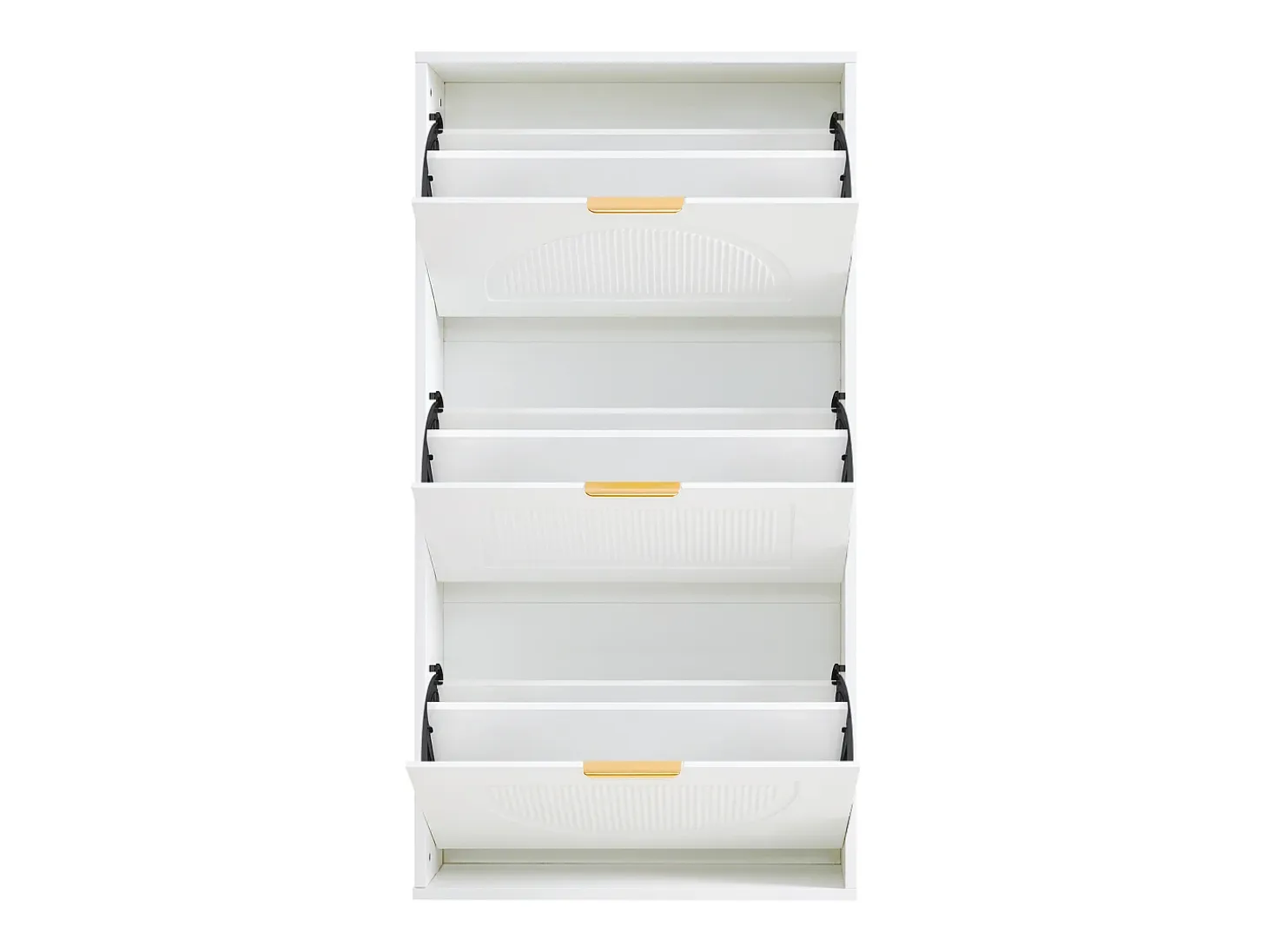 Zapatero con 3 puertas - Blanco 60 x 24 x 114 cm