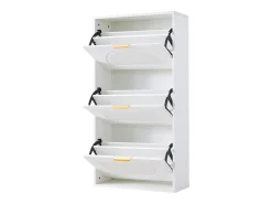 Zapatero con 3 puertas - Blanco 60 x 24 x 114 cm