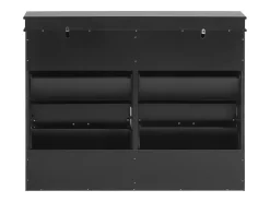 Zapatero con 4 Puertas Organizador para Zapatos 105 x 24 x 82 cm ES Negro FSR79-SCH SoBuy ES