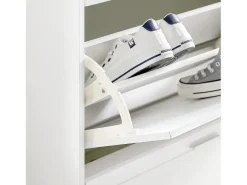 Zapatero con 2 Solapas,1 Puerta y 2 cajones Armario de Entrada Blanco 120 x 26 x 111 cm FSR104-W SoBuy ES