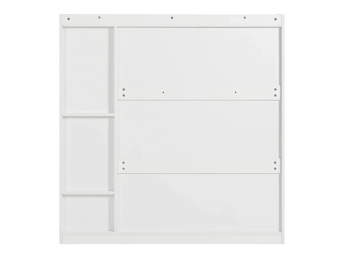 Zapatero con banco abatible, 3 estantes basculantes, almacenaje en la entrada, madera, blanco (119x24x122 cm)