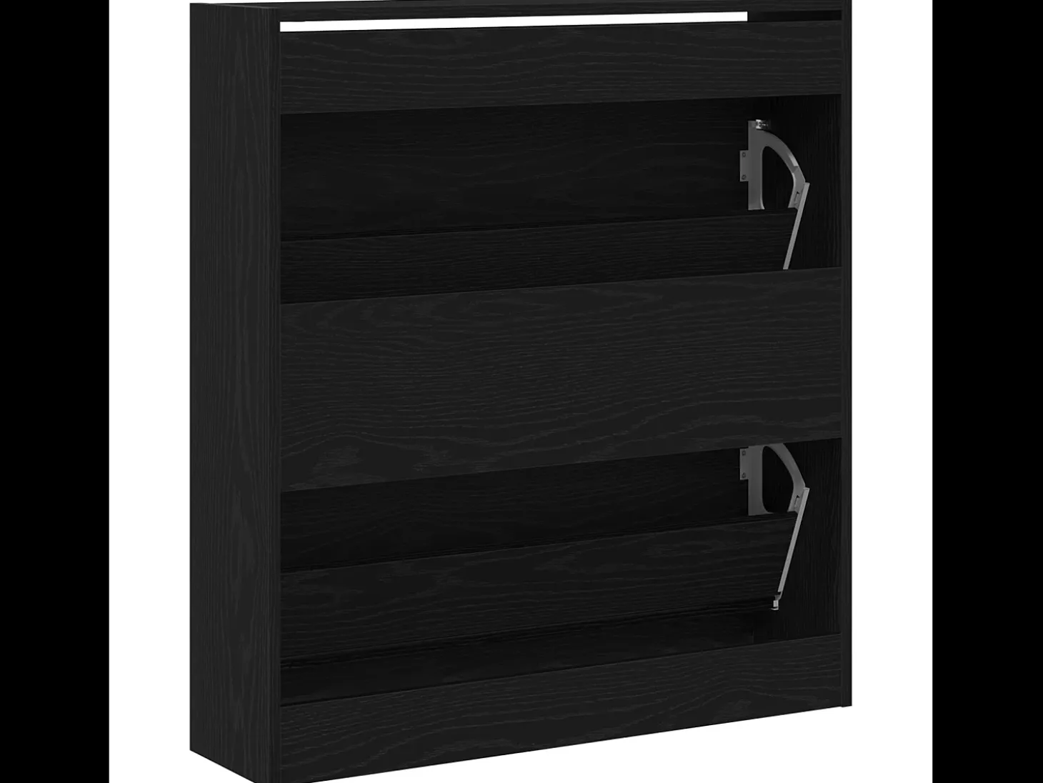 Zapatero con cajón basculante Roble negro 80x21x87,5 cm