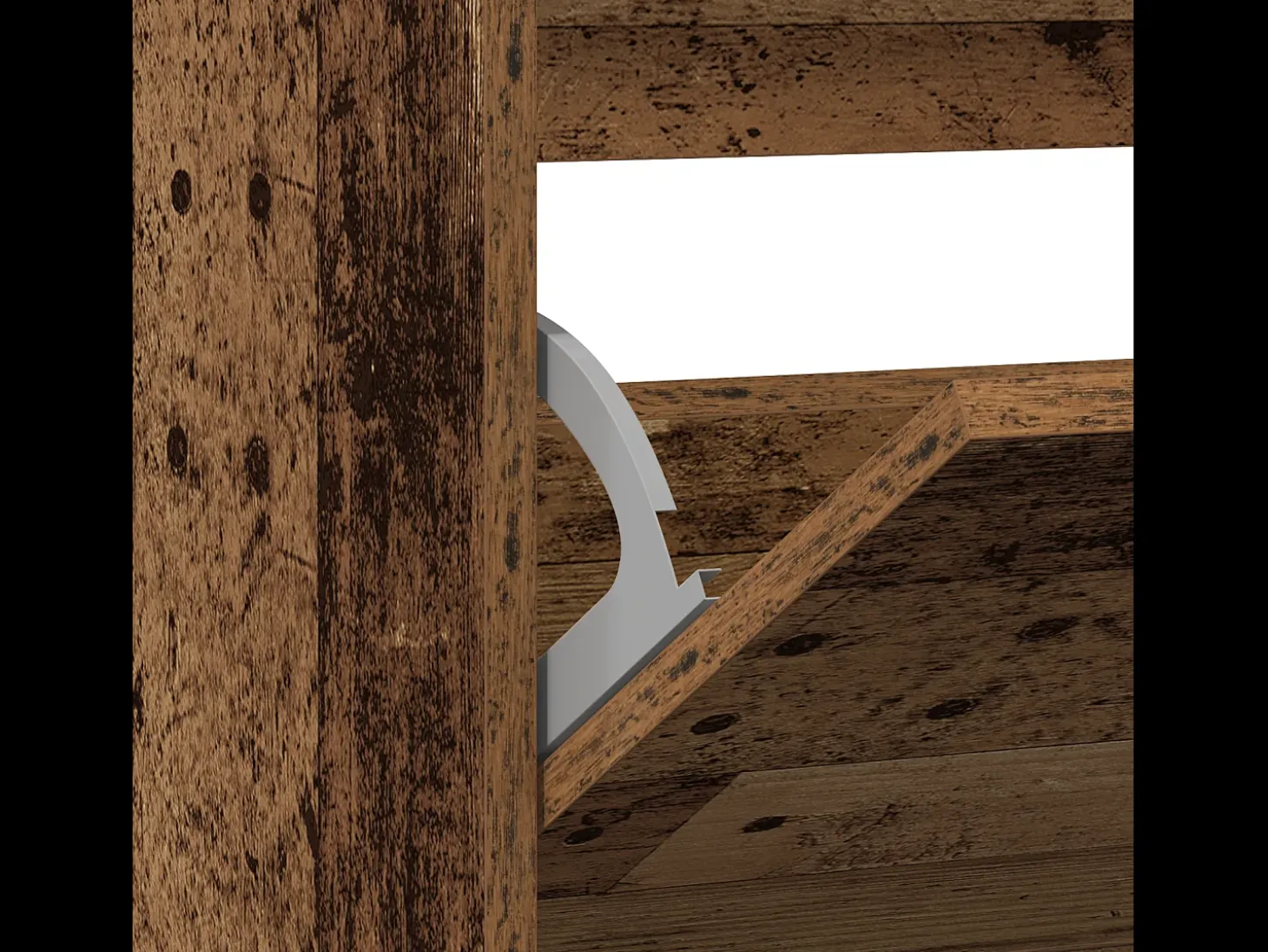 Zapatero con cajón extraíble, madera antigua, 80x21x87,5 cm