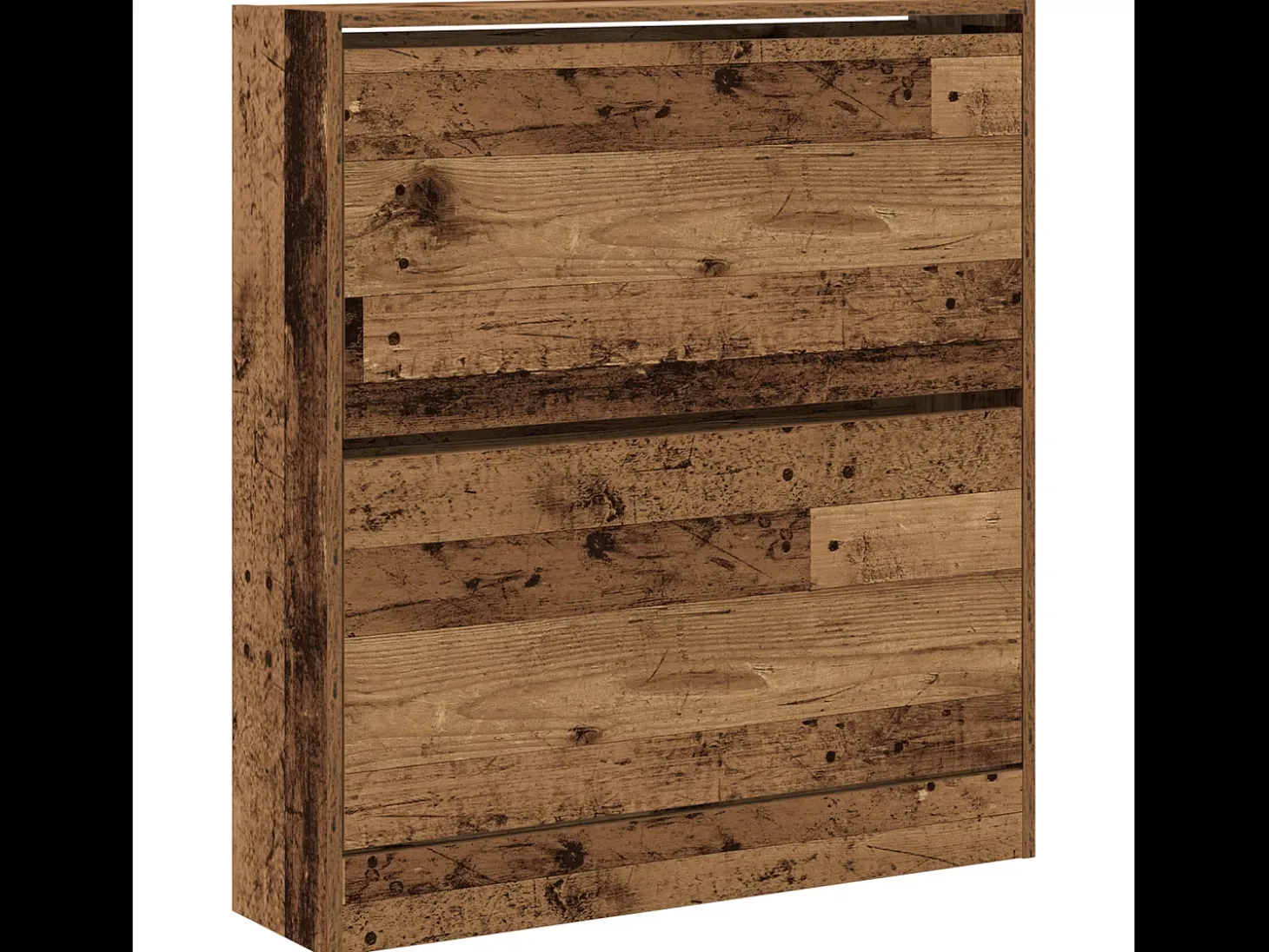 Zapatero con cajón extraíble, madera antigua, 80x21x87,5 cm