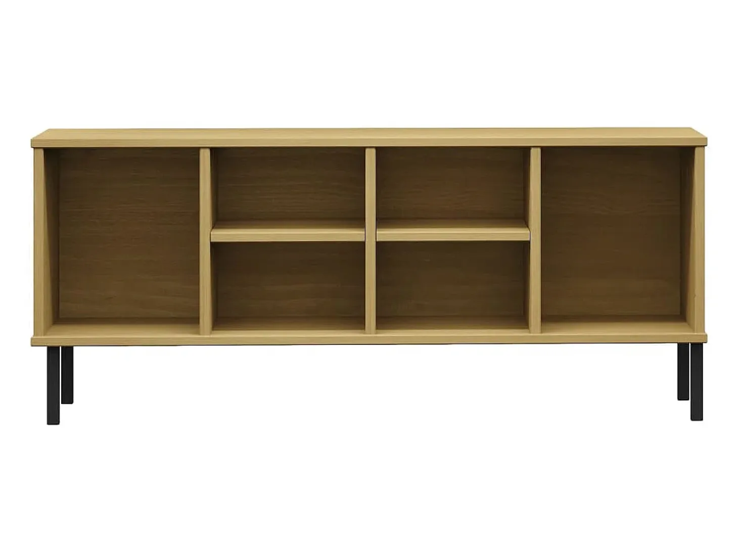 Zapatero con patas de metal Marrón 106x35x45 cm OSLO Madera