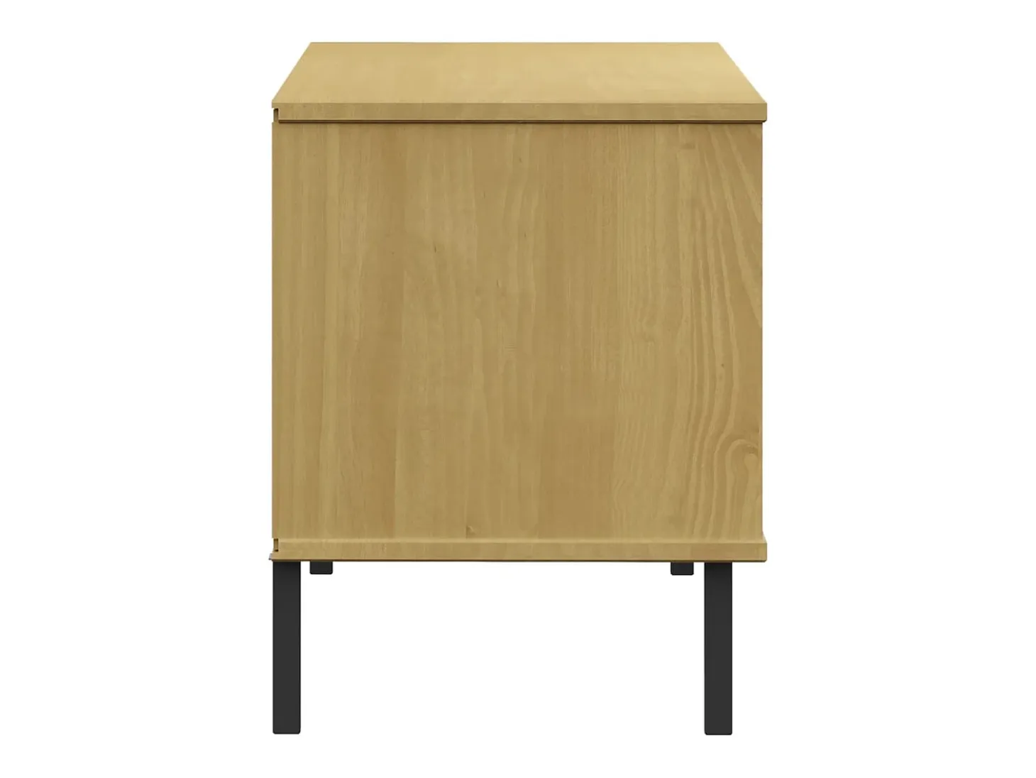 Zapatero con patas de metal Marrón 106x35x45 cm OSLO Madera