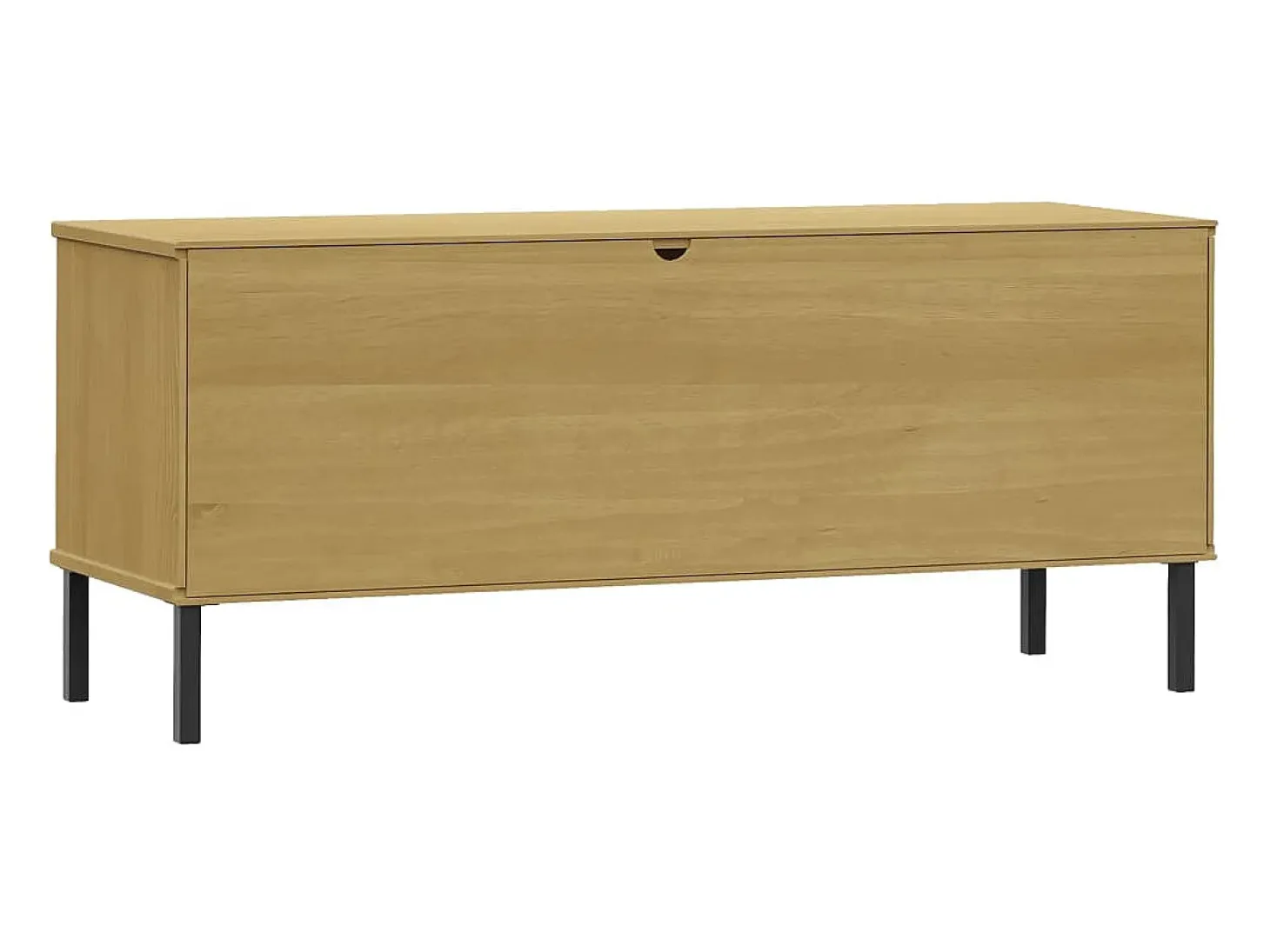 Zapatero con patas de metal Marrón 106x35x45 cm OSLO Madera