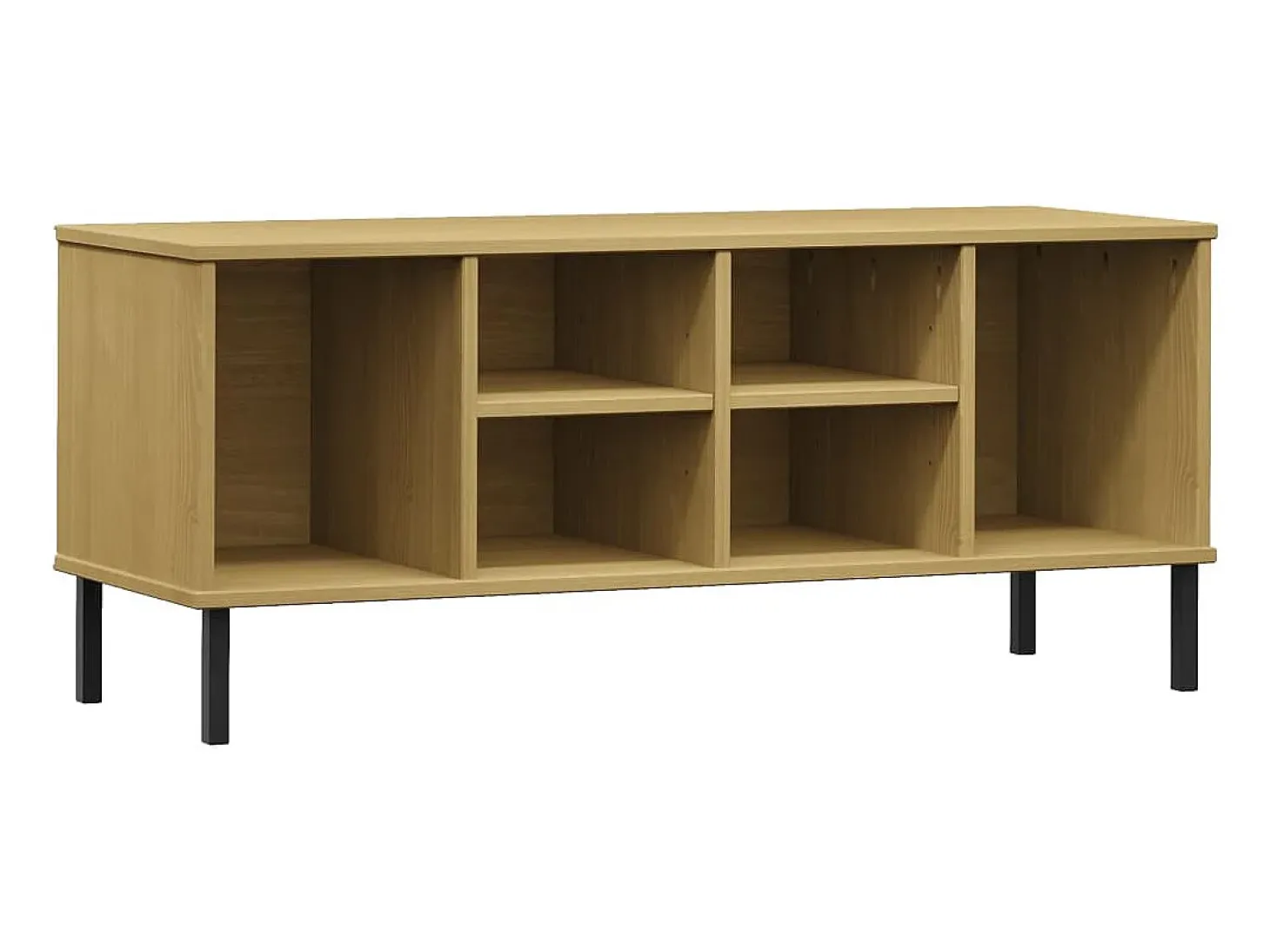Zapatero con patas de metal Marrón 106x35x45 cm OSLO Madera