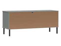 Zapatero con patas de metal, Gris, 106x35x45 cm, Madera OSLO