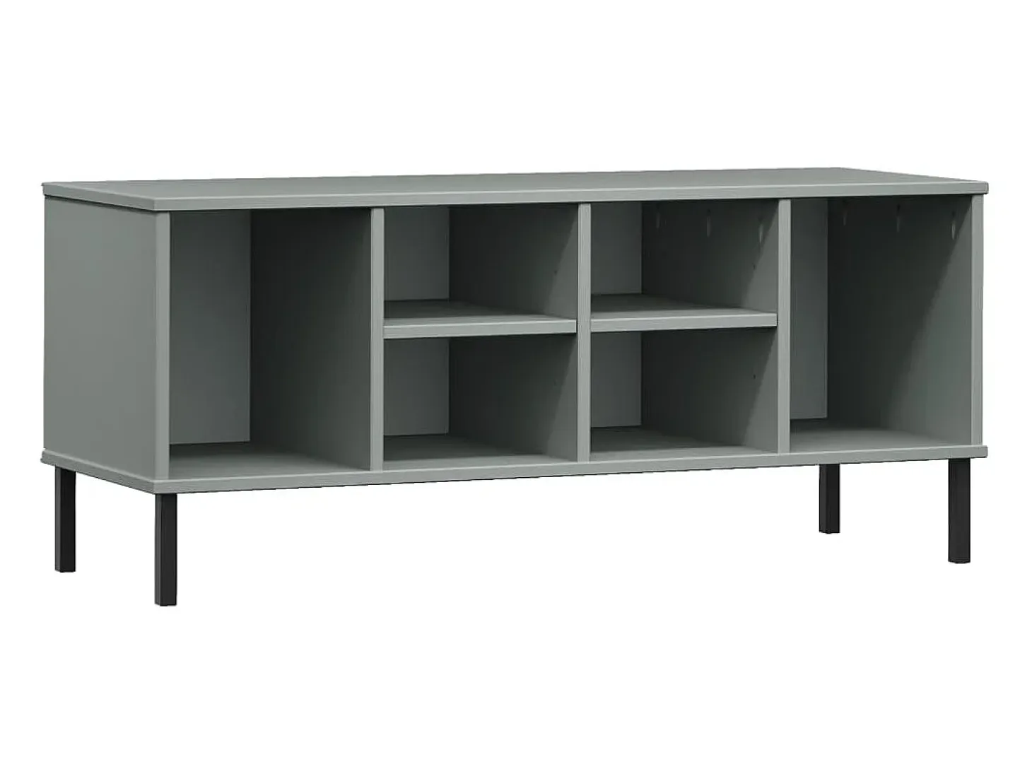 Zapatero con patas de metal, Gris, 106x35x45 cm, Madera OSLO