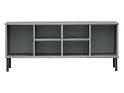 Zapatero con patas de metal, Gris, 106x35x45 cm, Madera OSLO