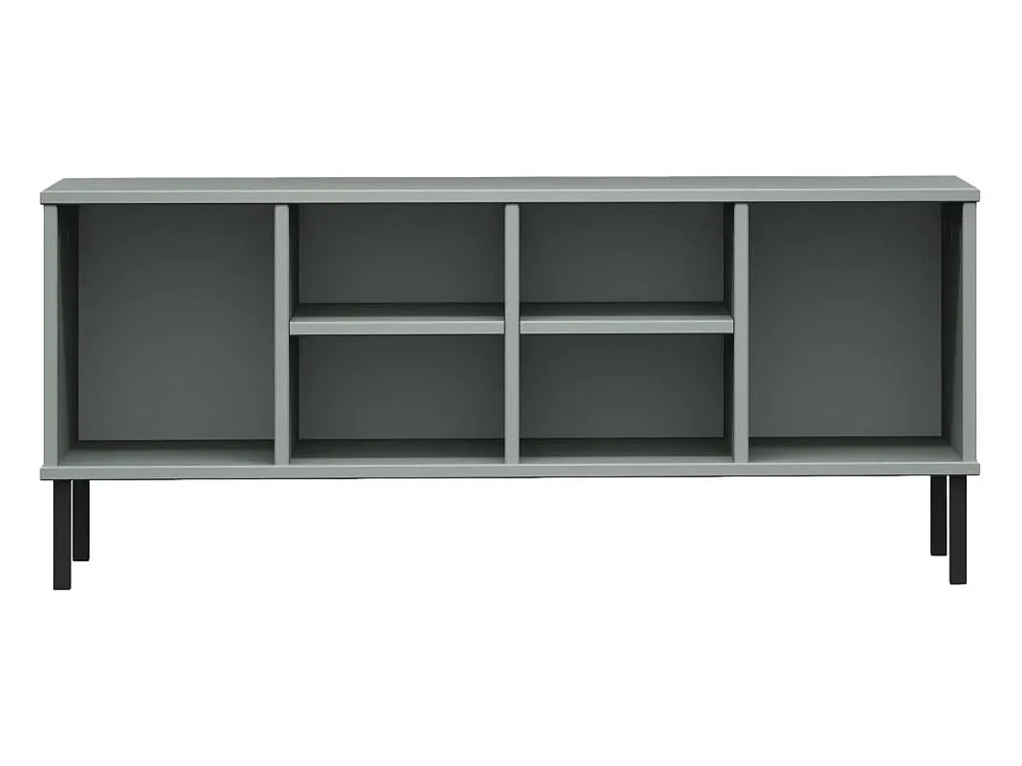 Zapatero con patas de metal, Gris, 106x35x45 cm, Madera OSLO