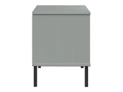 Zapatero con patas de metal, Gris, 106x35x45 cm, Madera OSLO