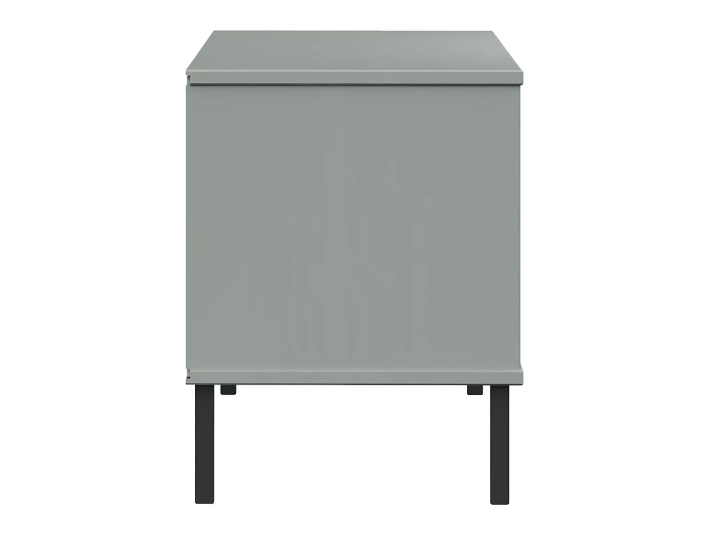Zapatero con patas de metal, Gris, 106x35x45 cm, Madera OSLO