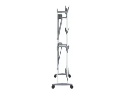 Zapatero con ruedas Plata 89x27x120 cm