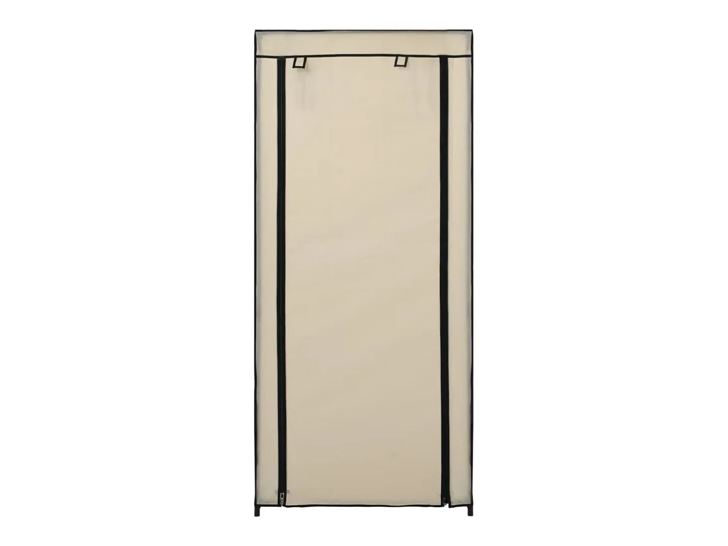Zapatero con tapa Crema 58x28x106 cm Tela