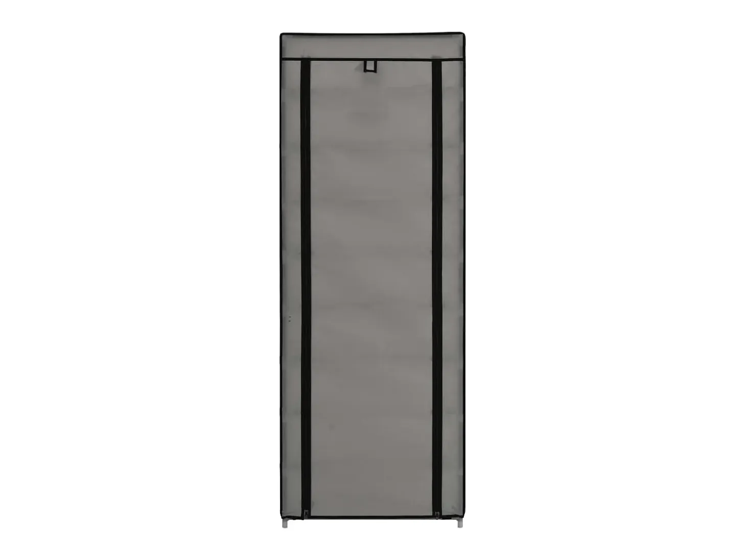 Zapatero con tapa Gris 57x29x162 cm Tela