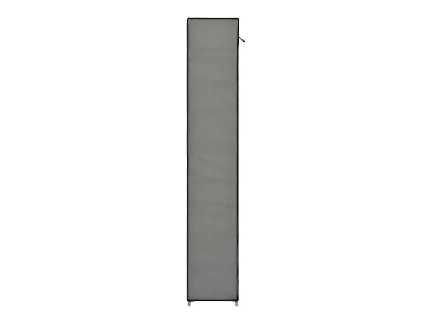 Zapatero con tapa Gris 57x29x162 cm Tela
