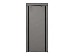 Zapatero con tapa Gris 58x28x106 cm Tela